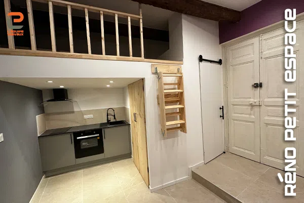 Création d'un studio dans un petit espace ; Calvisson centre historique