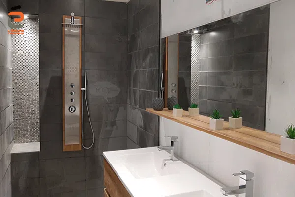 Salle de douche neuve pour un appartement à la Grande Motte